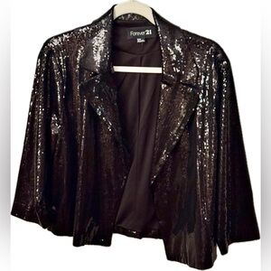 Forever 21 Black Sequin Blazer